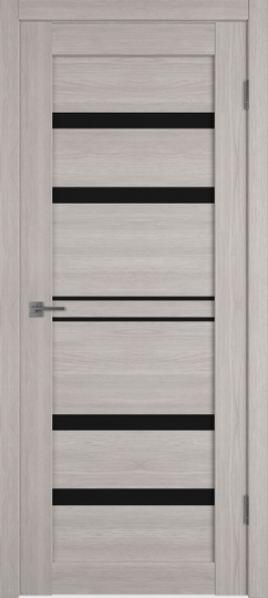 Межкомнатная дверь VFD Atum Pro 26 Stone Oak стекло лакобель черное black gloss