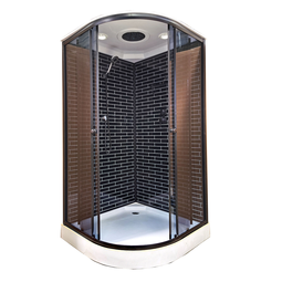 Душевая кабина Дана 27К 110x110x215 черный кирпич