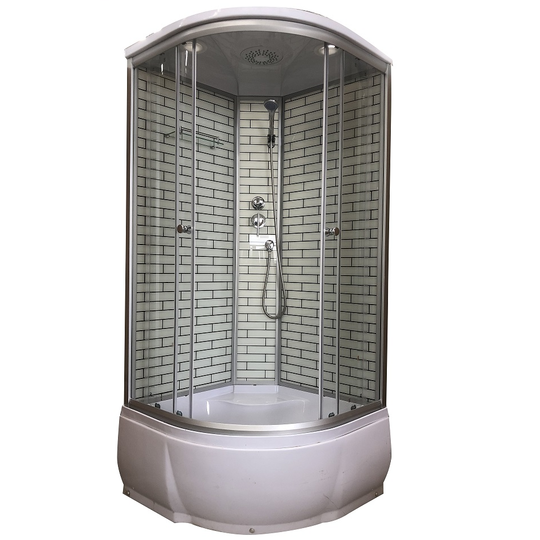 Душевая кабина Дана 30К 90x90x215 белый кирпич