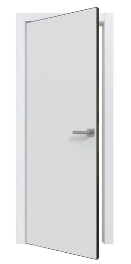 Межкомнатная дверь Юни Prime Line 0 белый кромка ABS черная