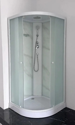 Душевая кабина Oda 7020 90x90x215 белый мрамор матовое стекло
