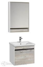 Комплект мебели для ванной Акватон Капри 60 белый/бетон пайн