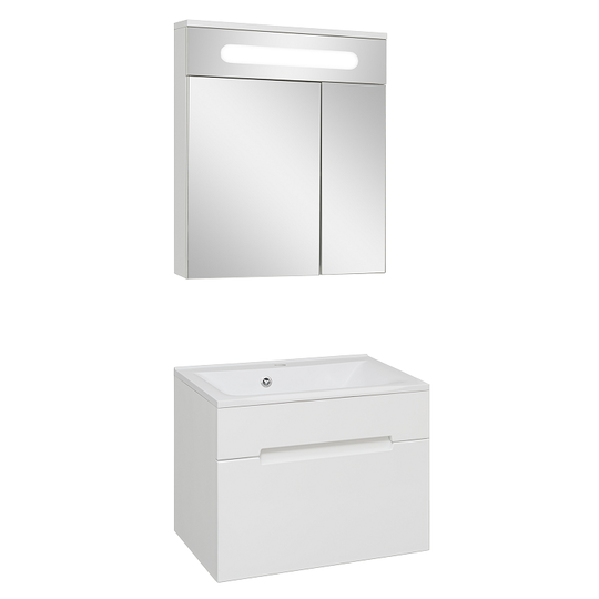 Комплект мебели для ванной Aqua de Marco Olivia 65 белый подвесной 1 ящик