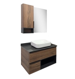 Комплект мебели для ванной Comforty Штутгарт 90 темно-коричневый