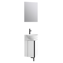 Комплект мебели для ванной Aqwella Porto 45 угловой белый с черным