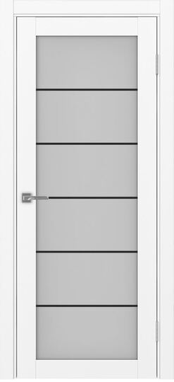 Межкомнатная дверь OPorte 501.2ACC Молдинг черный SB белый снежный