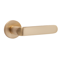 Дверная ручка на тонкой розетке Punto R.ARC.R52.EXTRA SSG-39 сатинированное золото