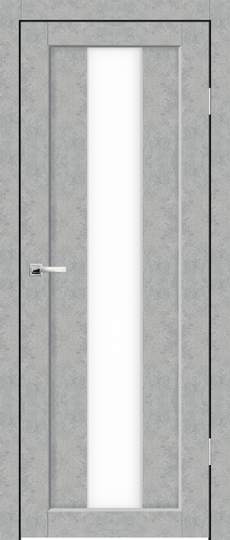 Межкомнатная дверь Synergy Капелла Бетон серый стекло лакобель белое