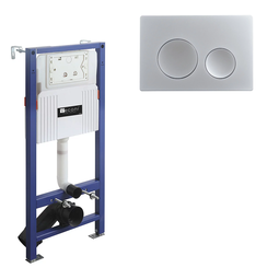 Инсталляция Veconi Frame V600 с кнопкой Flush V2 хром матовый