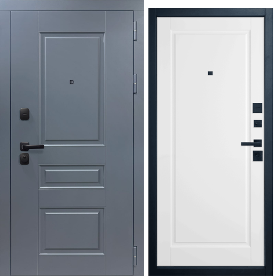 Входная дверь VFD Status Муар серый/Glanta Ice